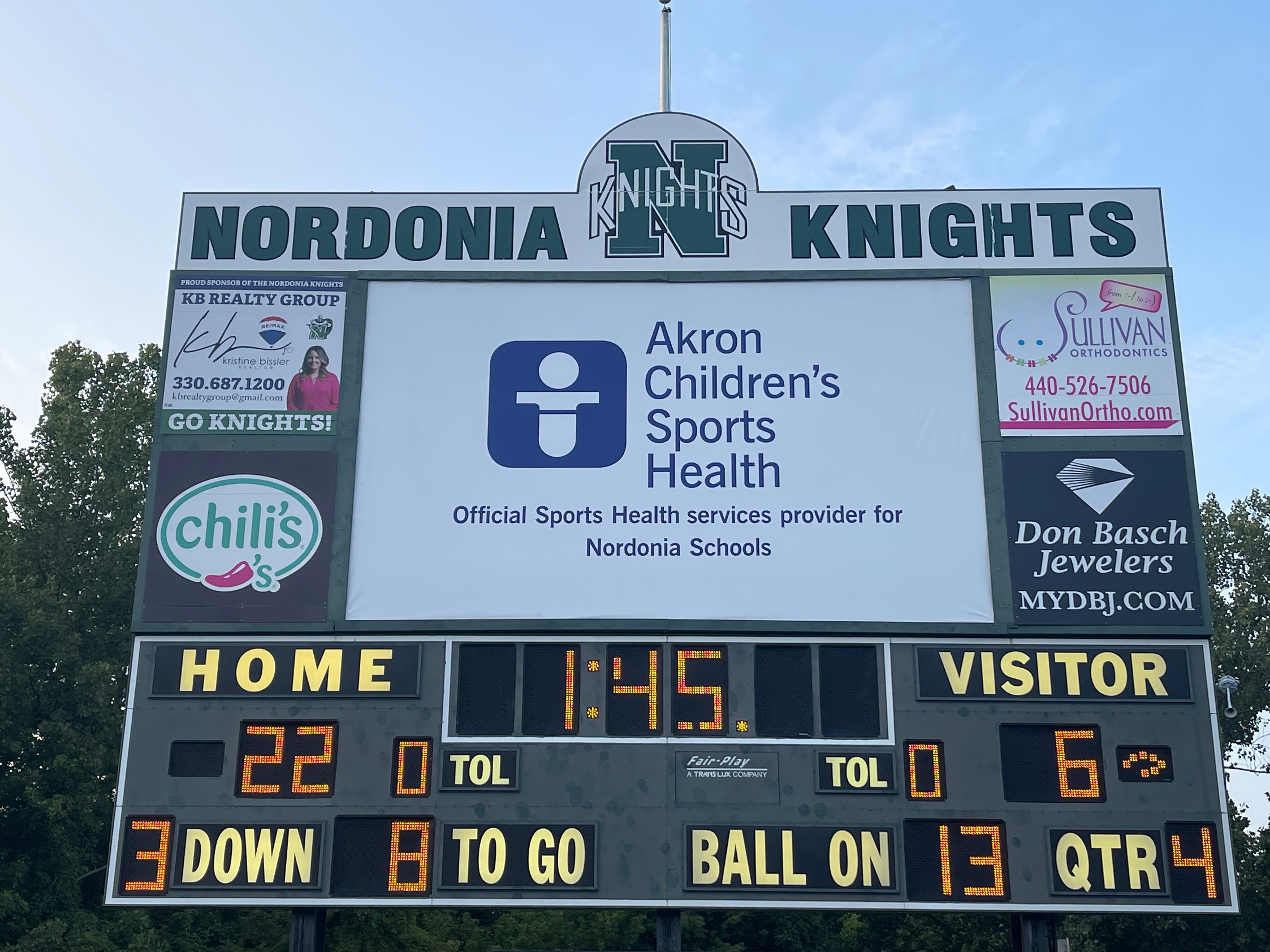 Custom printed Backlit Scoreboard Banner for local Ohio high school – DG Creativ