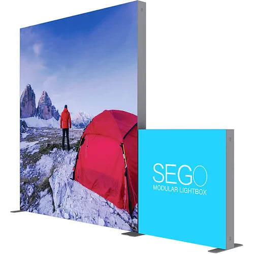 10' x 7.4' SEGO Modular Lightbox Display Configuration D Double-Sided
