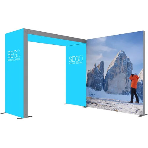 10' x 7.4' SEGO Modular Lightbox Display Configuration C Double-Sided