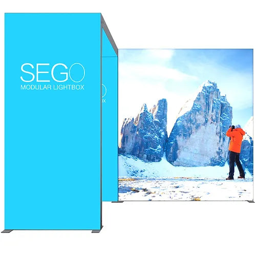 10' x 7.4' SEGO Modular Lightbox Display Configuration C Double-Sided