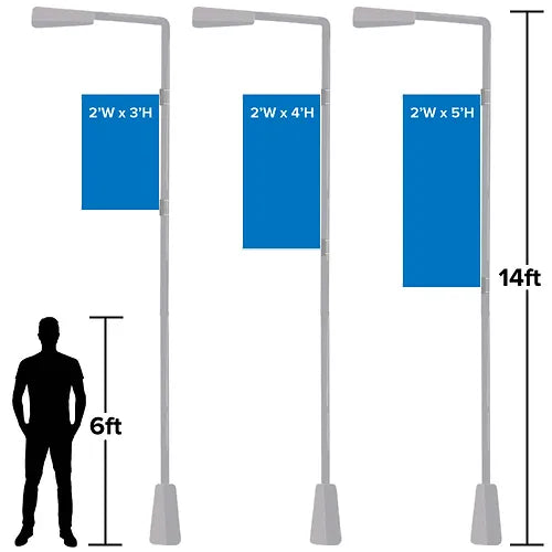 Street Pole Banners with Mounting Hardware