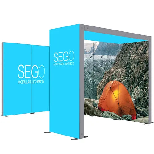 BACKLIT - 15 x 10 SEGO Modular Double-Sided Lightbox Display Configuration G