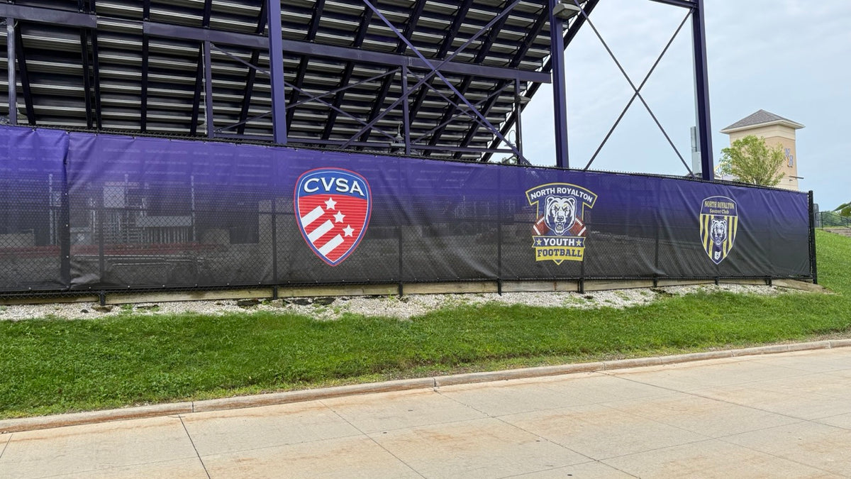 Athletic Fence Mesh Banners | Stadium & Field Windscreen Graphics