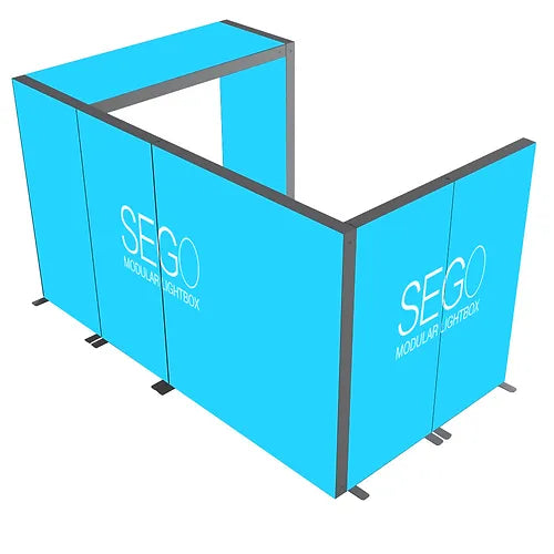 BACKLIT - 15 x 10 SEGO Modular Double-Sided Lightbox Display Configuration G