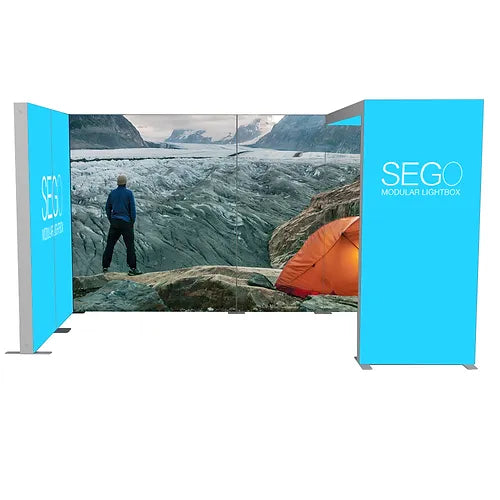 BACKLIT - 15 x 10 SEGO Modular Double-Sided Lightbox Display Configuration G