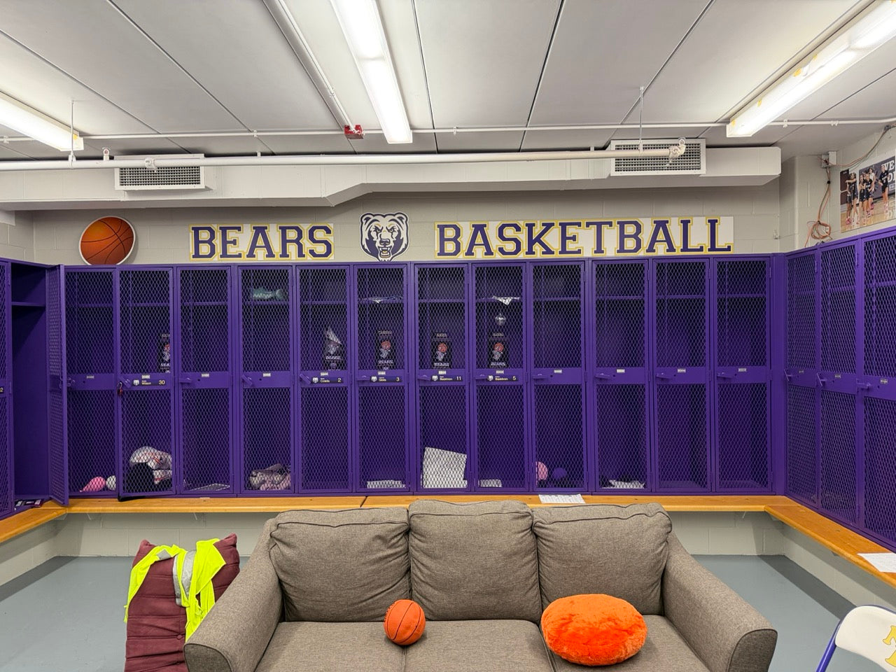 Wall Mural printed on 3mm PVC Sintra for girls basketball at North Royalton HS, in North Royalton, OH