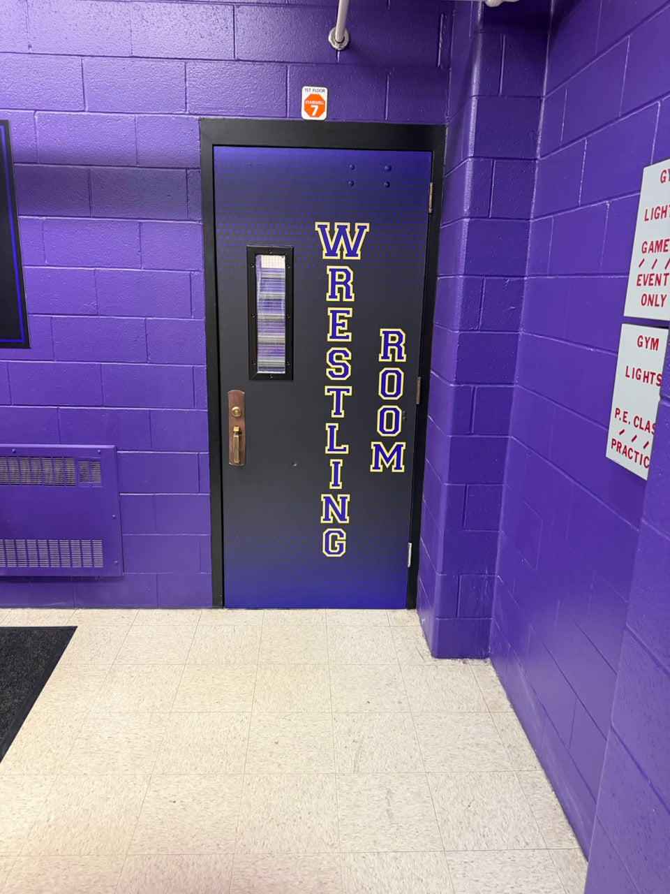Printed Full Door Wrap Graphic on Smooth Surface sticker for Wrestling at North Royalton HS, in North Royalton, OH