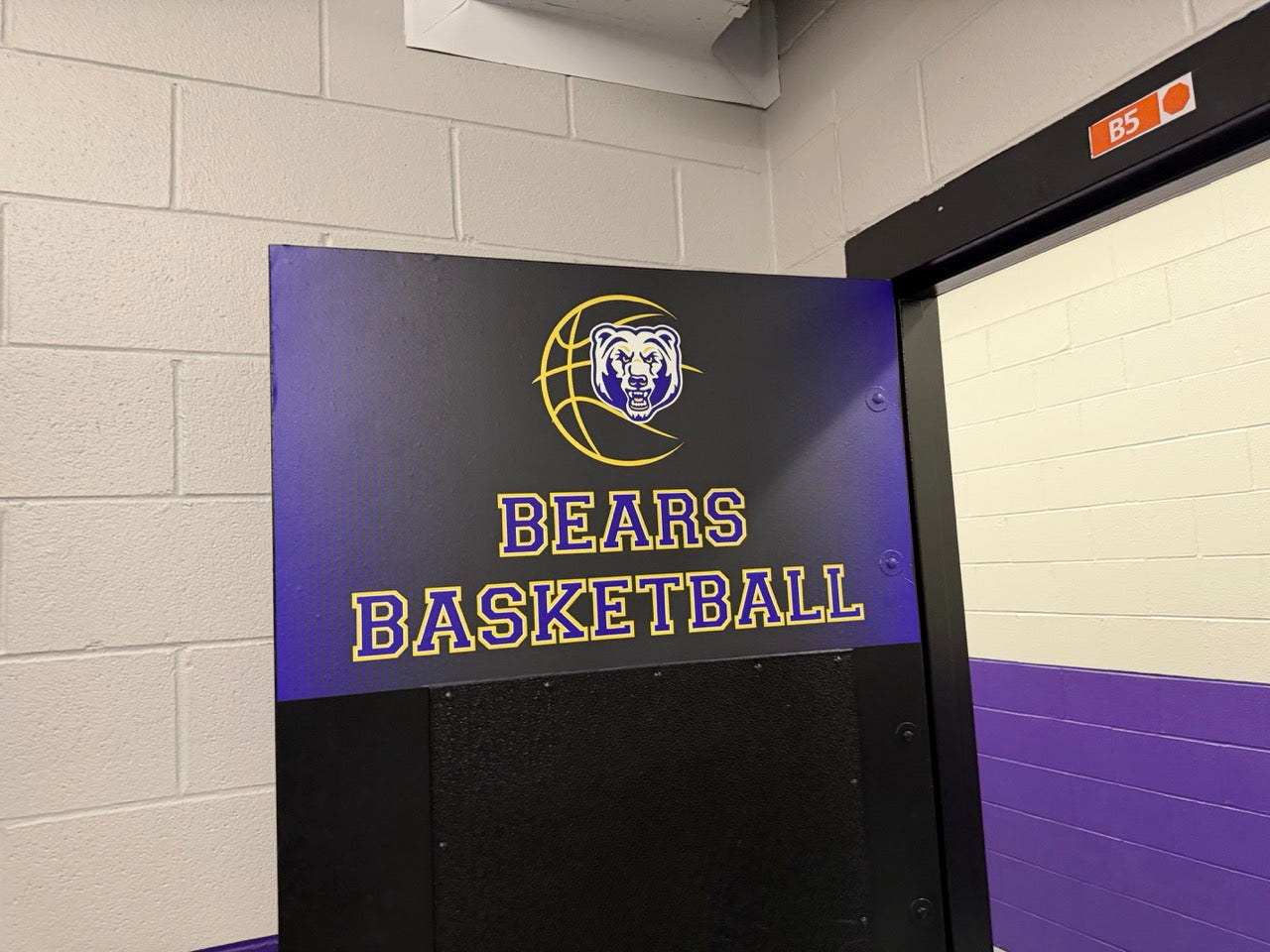 Door Graphic printed on a smooth surface sticker for Boys Basketball at North Royalton HS in North Royalton, OH