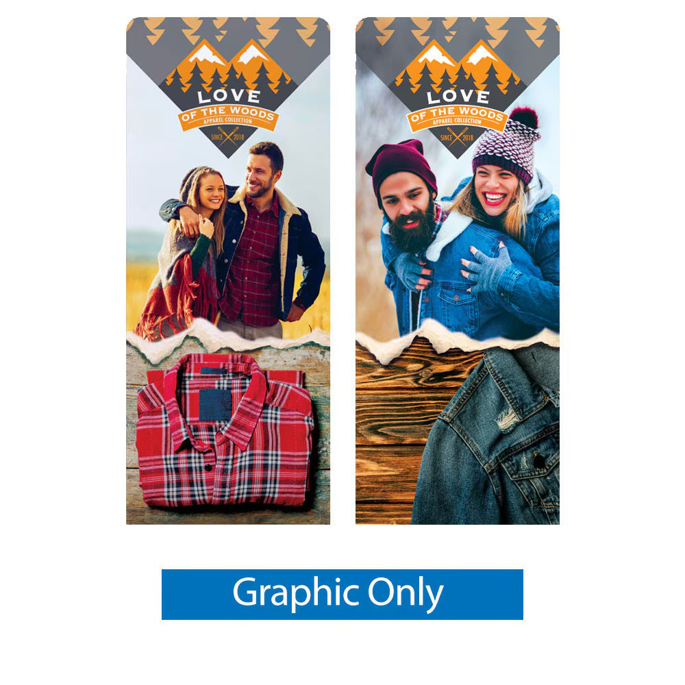 ONE CHOICE® EZ TUBE 36 in. Fabric Display with Double-Sided Graphics